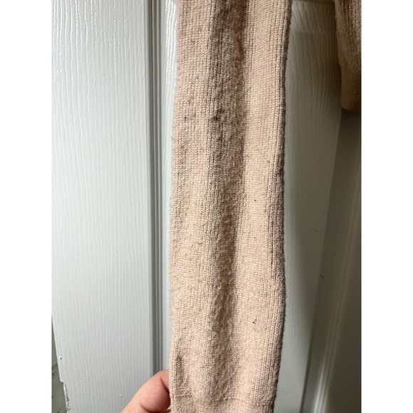 Lulus Tan Beige Ribbed Knit Cropped Cardigan Square Neck Sweater XS - Picture 3 of 4
